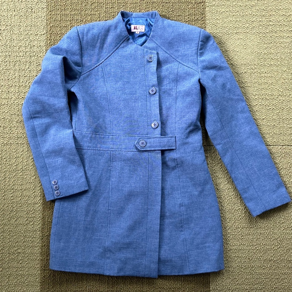 Vintage Baby Blue Lightweight Pea coat